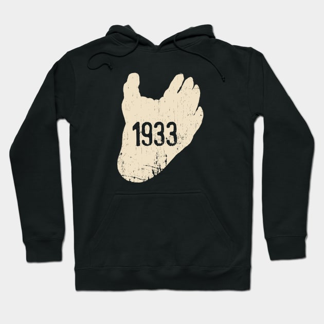 1933 KONG FOOTPRINT Hoodie by KERZILLA